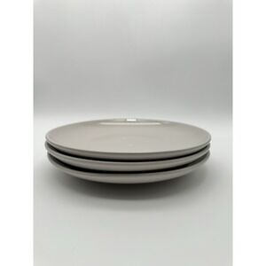 Set Of 3 PROJECT 62 Light grey Large Heavy Stoneware Dinner Plates 10"